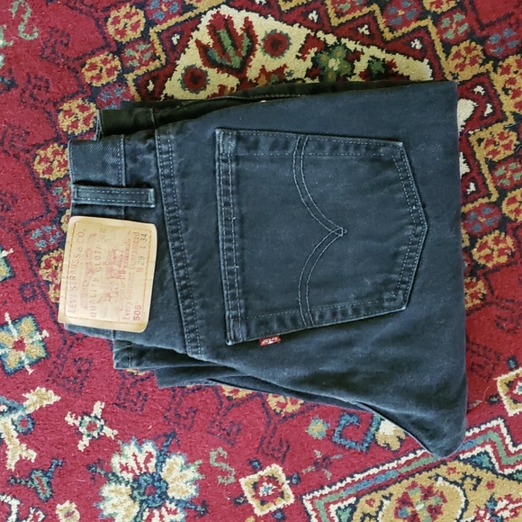 ❤ VINTAGE LEVI'S | 505 Black Denim Straight Leg Regular Fit 29 x 34 - Picture 16 of 16
